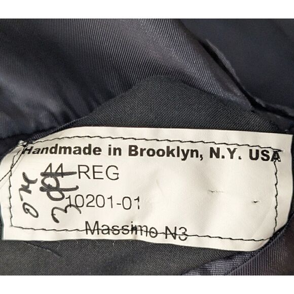 Massimo Bizzocchi Handmade Men's Three Button Black Blazer Size 44R - Picture 11 of 12
